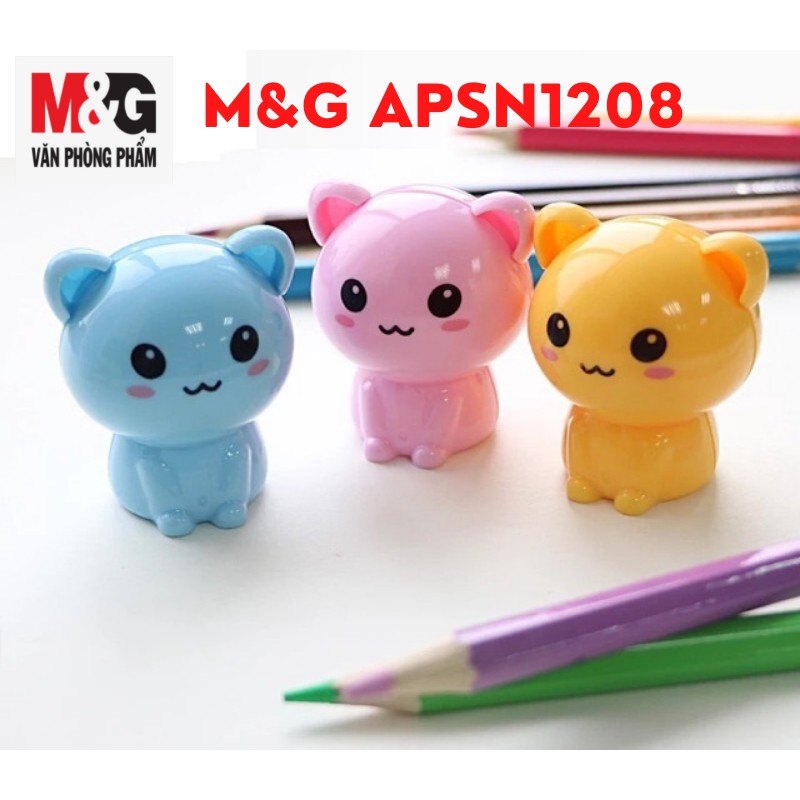 Chuốt chì  M&amp;G APSN1208 hình con Mèo , có 03 màu - 1 cái (giao màu ngẫu nhiên)