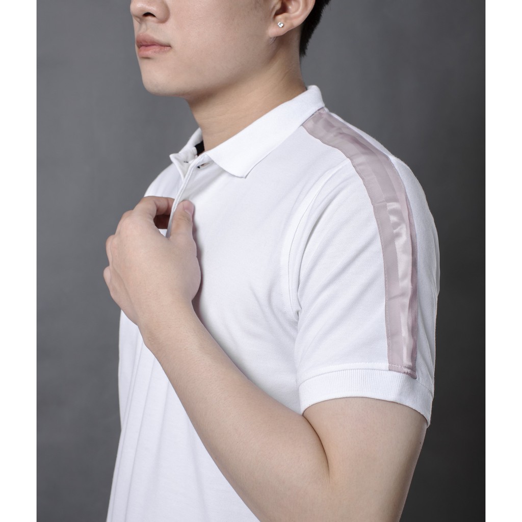 Áo thun polo nam phối sọc tay cực đẹp LADOS 9048
