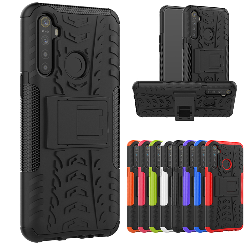 Ốp điện thoại giáp chống sốc có giá đỡ cho Realme 5 5i 5s 5 Pro