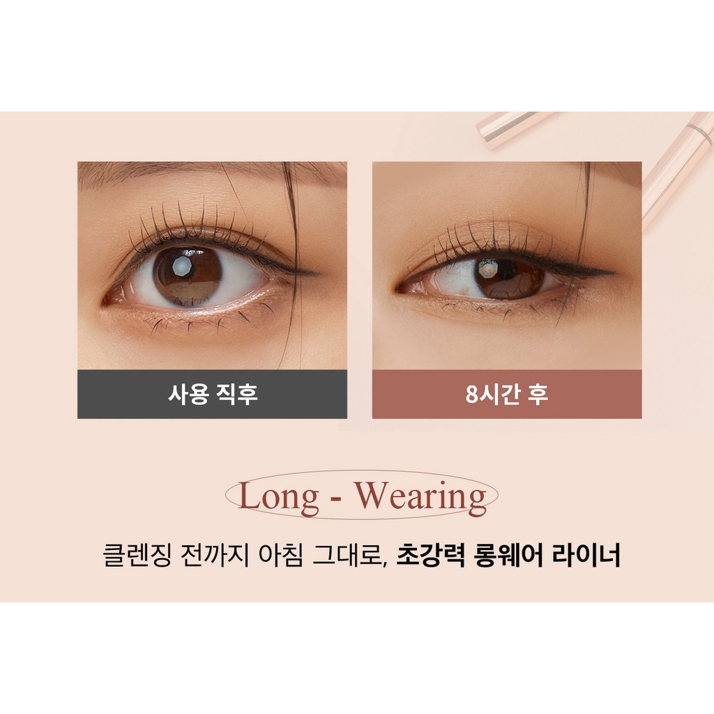 Kẻ mắt Nước Chống Trôi BLACK ROUGE Power Proof Pen Liner P01, P02 - Màu Đen - Nâu