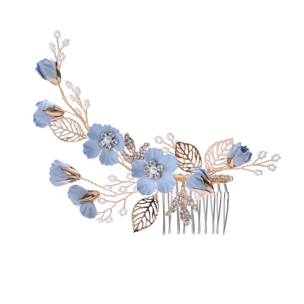 Trâm Cài Tóc Chữ U Hình Hoa Handmade Cho Cô Dâu
