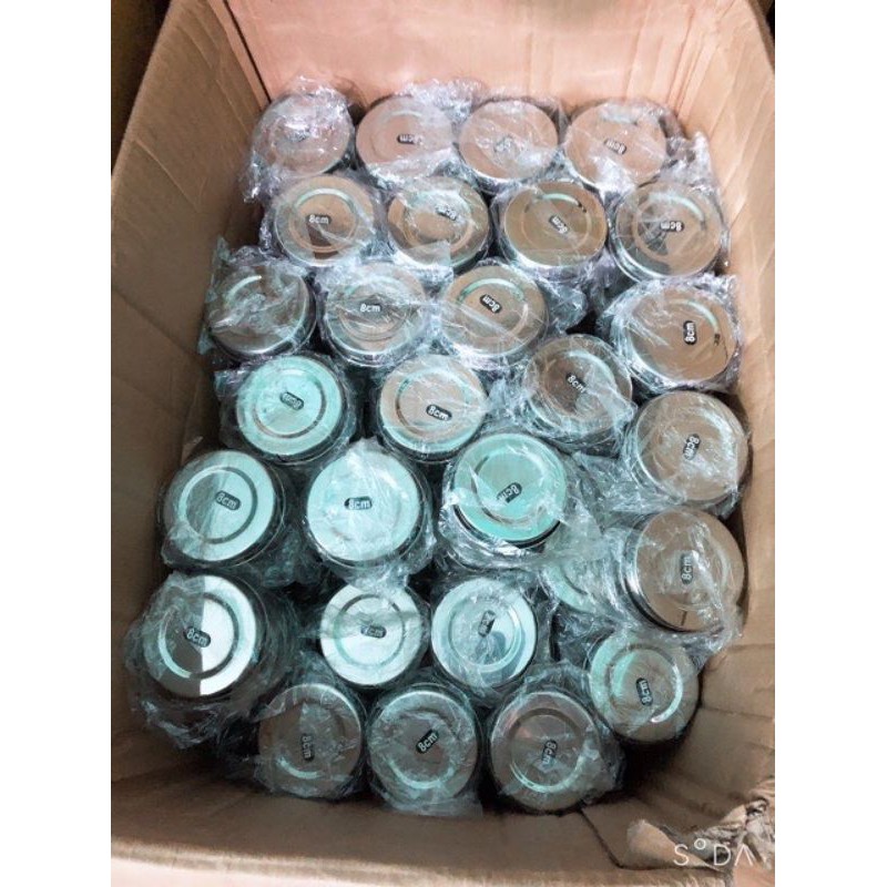 Hũ inox đựng bông