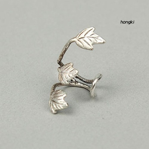 Khuyên Vành Tai Hình Chiếc Lá Phong Cách Vintage Dành Cho Nữ