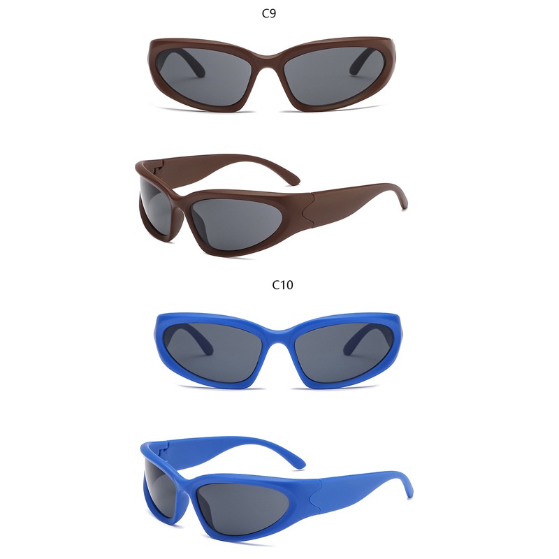 Kính Mát Gọng Vuông Phong Cách Thể Thao Thời Trang Cho Nam Nữ