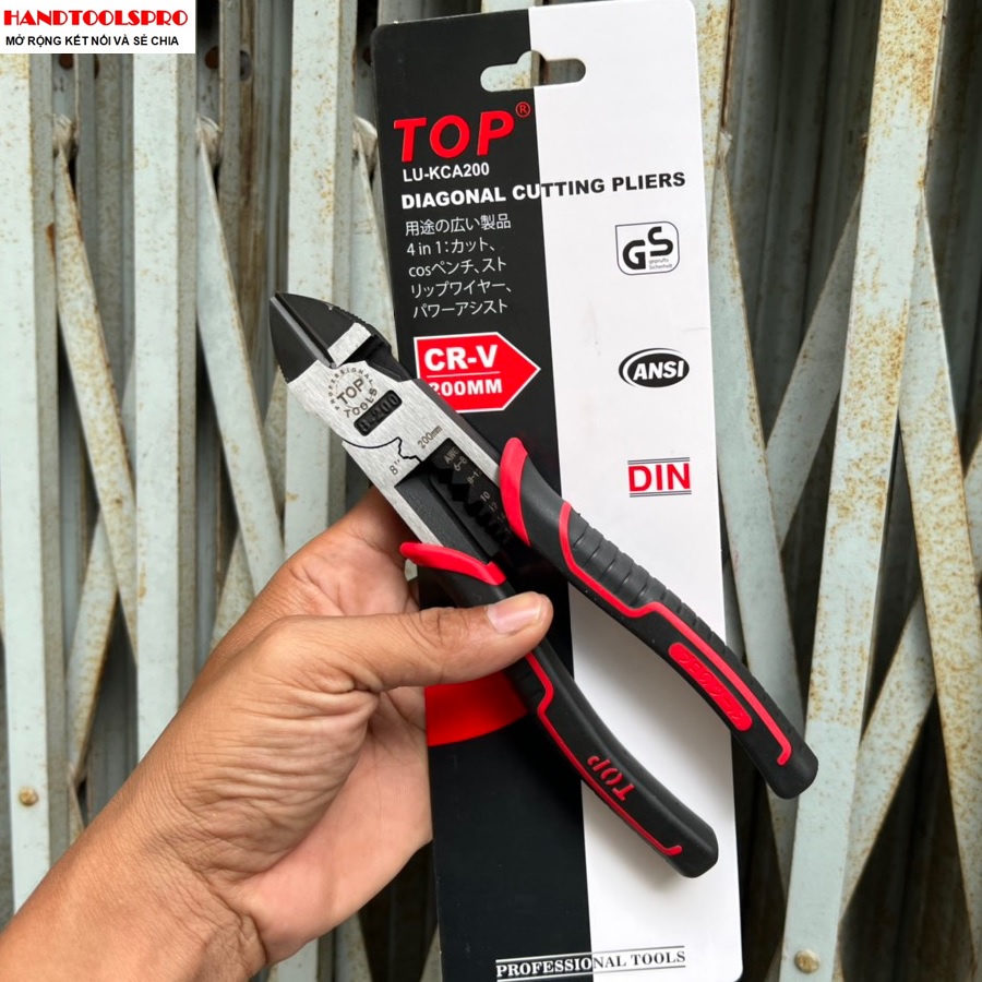 Kìm cắt đa năng công nghiệp TOP LU-KCA200 8inch thép CR-V cao cấp (Cắt, Uốn và Tuốt dây)