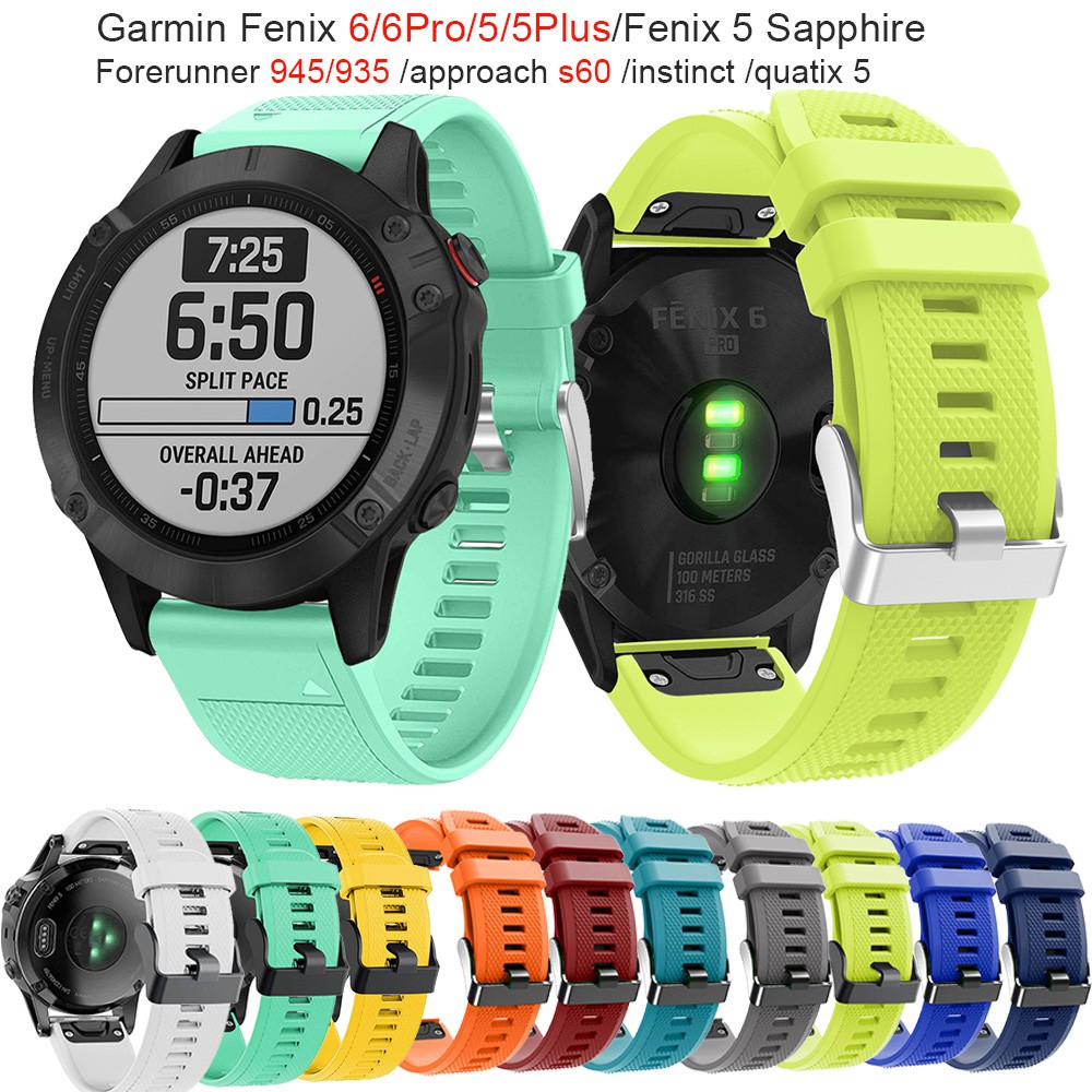 Dây Đeo Đồng Hồ Bằng Silicone 22mm Cho Garmin Fenix 6 / 6 Pro / 5 / 5 Plus / Forerunner 945 / 935 / Approach S60 / Instinct / Quatix 5