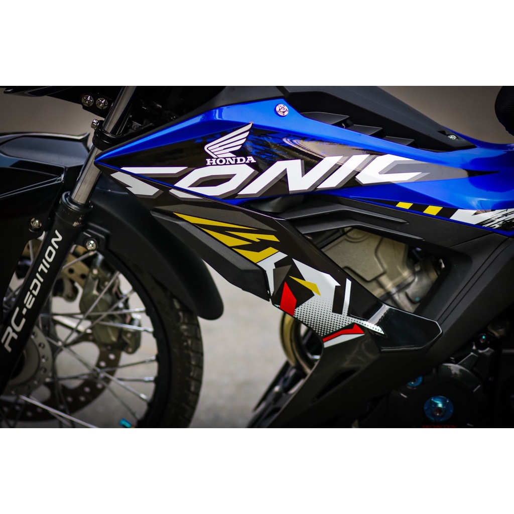 Tem /decal Rời Dán Xe Sonic 150 Mẫu Zin Xanh Đen 150R Cực Đẹp, Hàng 3 Lớp Chất Lượng Cao