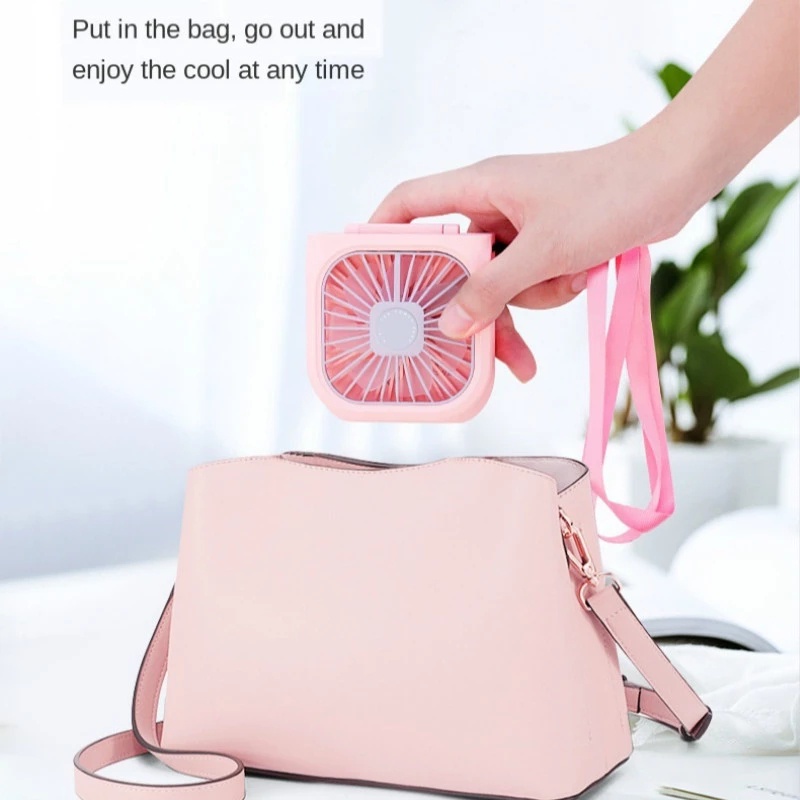 Quạt Điện Mini Làm Mát Đeo Cổ / Cầm Tay Gấp Được Đa Năng Sạc Cổng USB Thiết Kế Mới Dùng Khi Chơi Thể Thao Ngoài Trời
