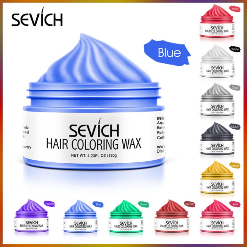 Sáp đổi màu tóc tạm thời chính hãng SEVICH màu Xanh Da Trời 120g/hộp