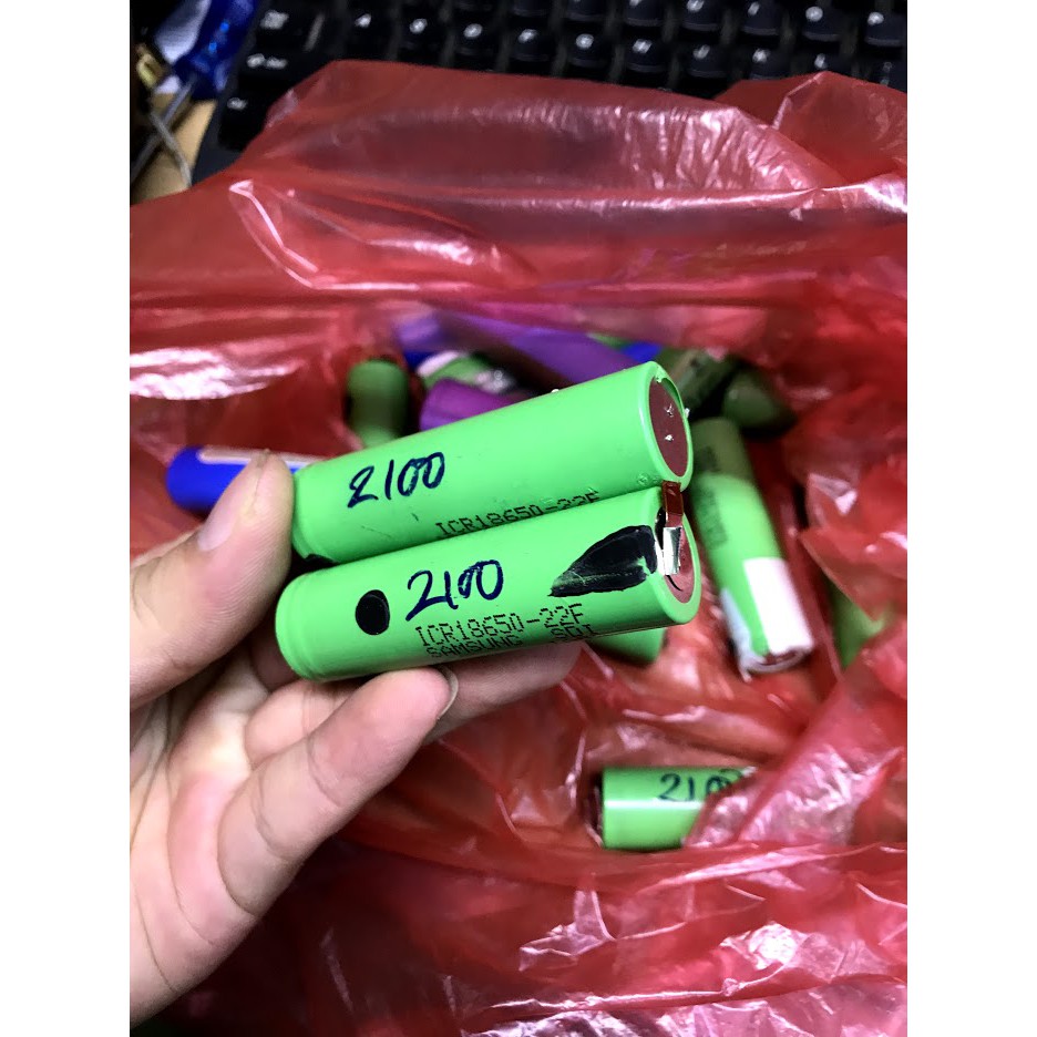 dung lượng 2000 đến 2200mah,cell pin 18650 cũ