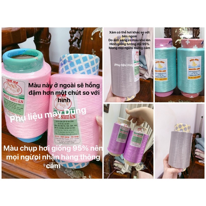 Chỉ tơ vắt sổ màu ống 1/2 kg