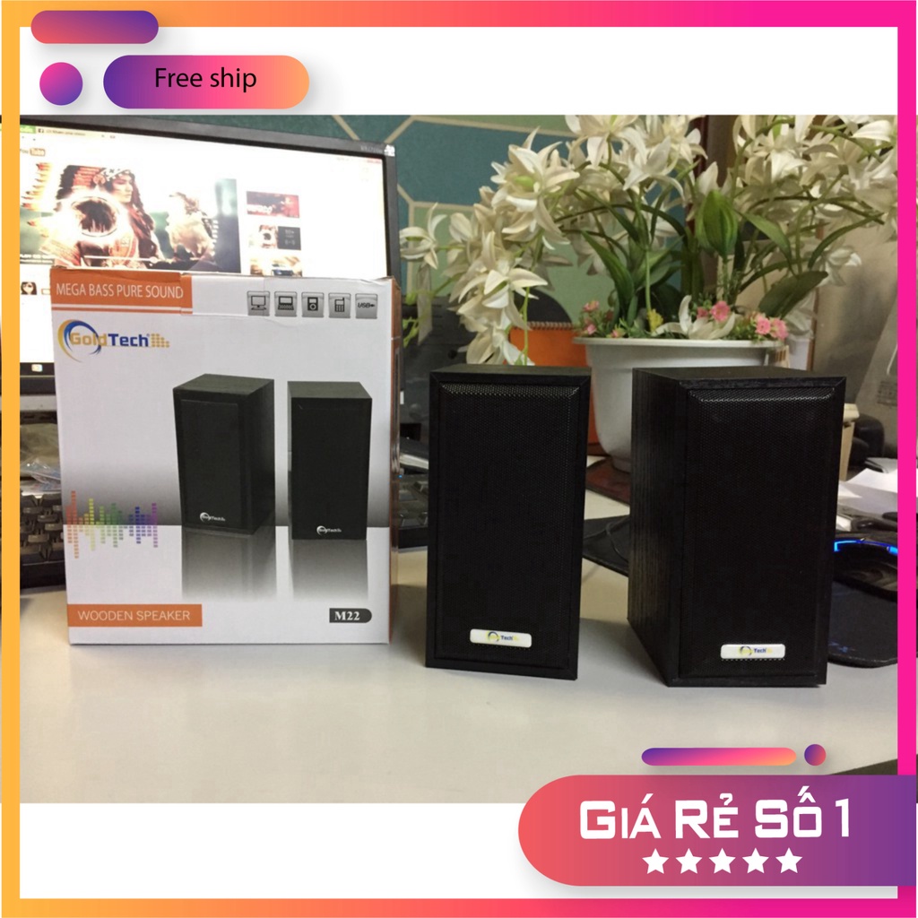 Bộ 2 loa gỗ vi tính Goldtech, Arrigato, Lefee M22  MSP 02109