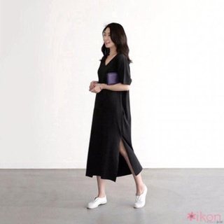 Váy xuông cổ tim BASIC dáng dài vải đẹp [Yến Trần]