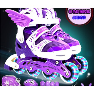 Giày trượt patin kèm bảo hộ cho bé gái cực đẹp 2018