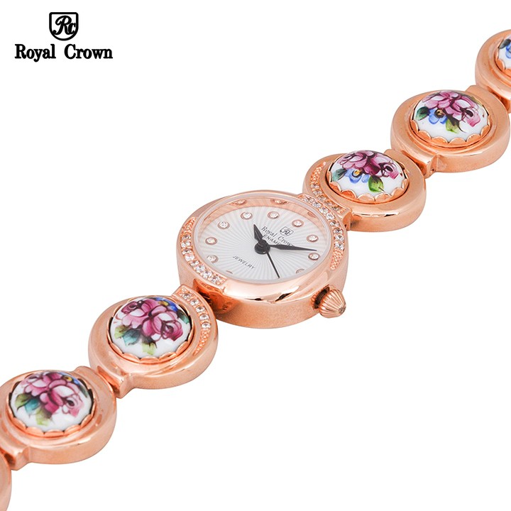 Đồng hồ nữ Chính Hãng Royal Crown 6430 RG (Gốm handmade)