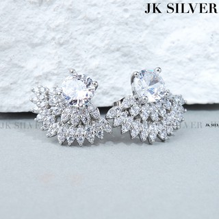 Bông tai nữ đính đá mạ bạc 925 cao cấp JK Silver U.bongtai244