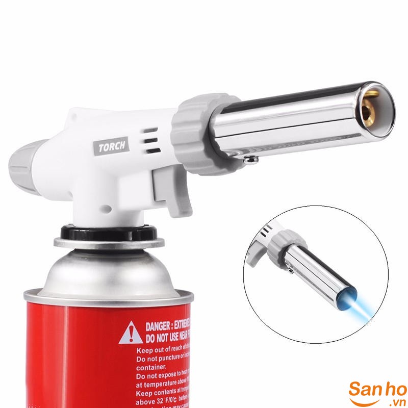Khò gas mini - Đầu khò gas mini đánh lửa tự động, điều chỉnh được nhiệt độ cũng như ngọn lửa nơi đầu khò