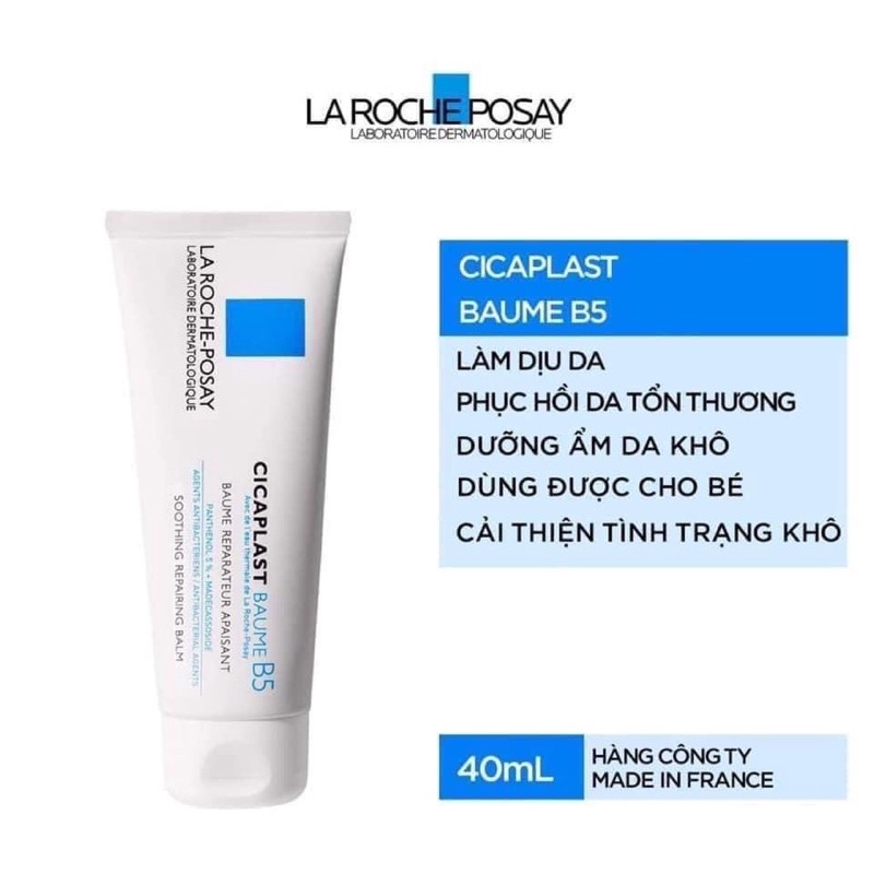 Kem Dưỡng Da Roche-Posay Làm Dịu Kích Ứng &amp; Phục Hồi Da B5 40ml Nội Địa