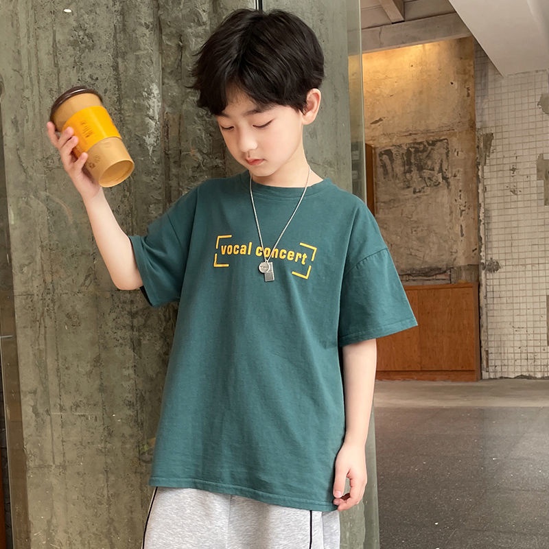 Áo Thun Cotton Tay Ngắn Mùa Hè Phong Cách Hàn Quốc Mới Cho Bé Trai