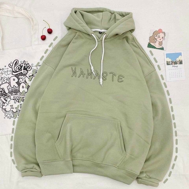 Áo Hoodie_Tay Cánh Dơi Phồng Phom Rộng_Chất Nỉ Bông Ngoại Nhập Không Xù Lông_Hàng May 2 Lớp Nón Siêu Kute