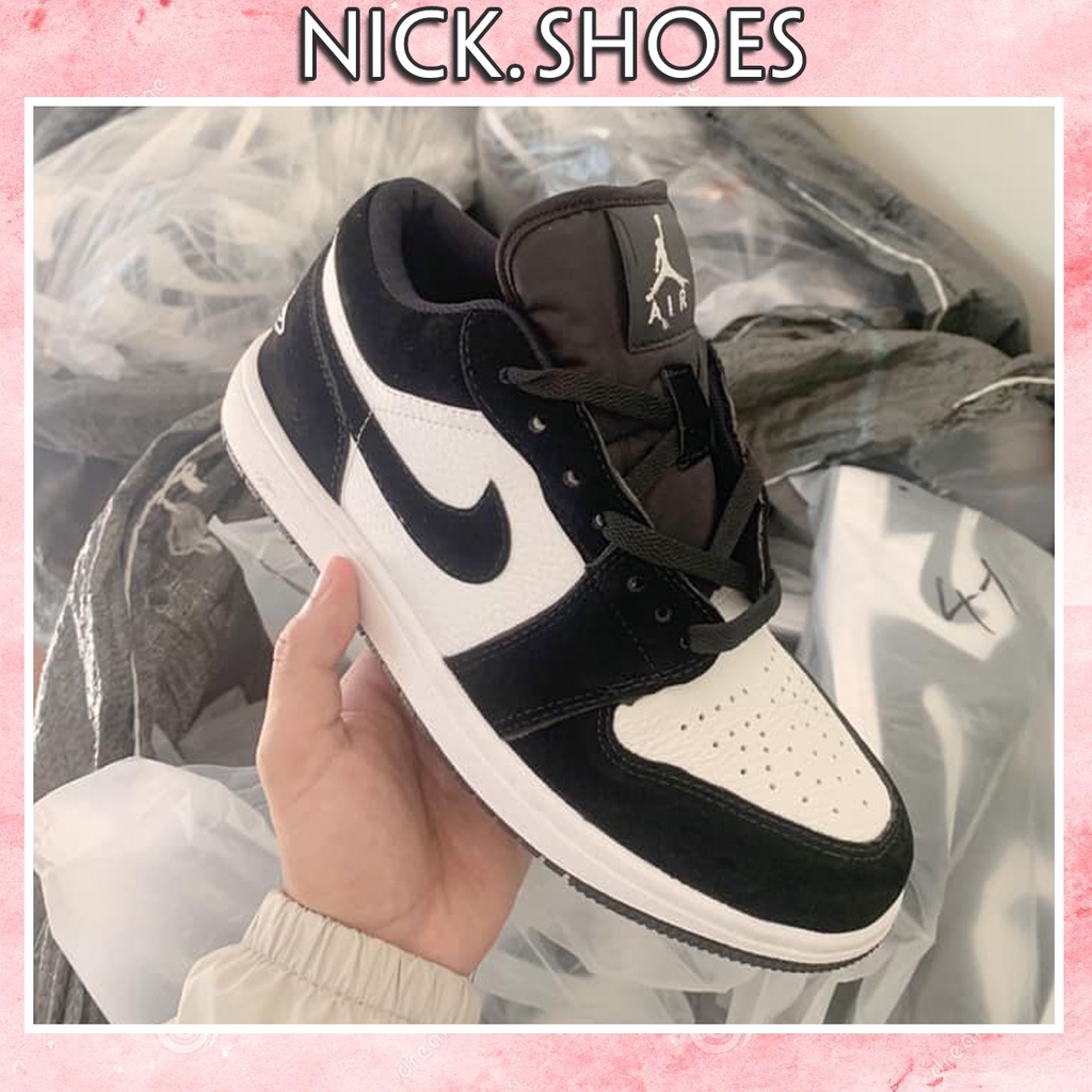 [Xả Dich] Giày JORDAN 1  low Panda màu đen trắng cổ thấp,kiểu dáng JD1 Low hot trend,chạy bộ,tập gym,đi học