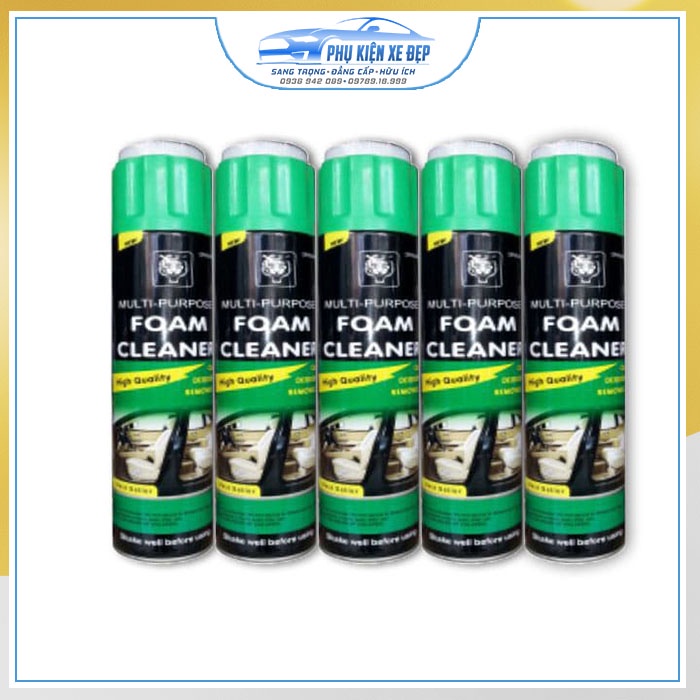 Bình xịt vệ sinh nội thất ô tô⚡FREESHIP⚡, bọt vệ sinh ghế da, nhựa nội thất trong xe