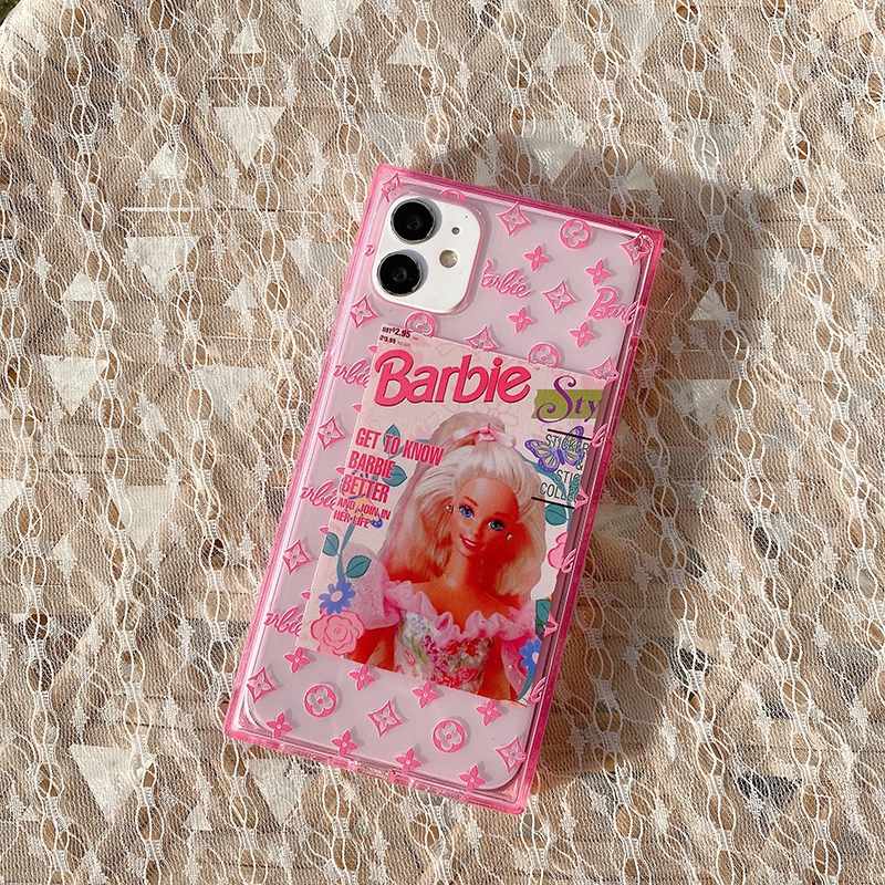 Miếng Dán Trang Trí Hình Công Chúa Barbie Đáng Yêu Cho Iphone 11 Promax 6 / 7 / 8 Plus