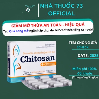 Giảm béo, giảm cân Chitosan - Viên uống hỗ trợ giảm mỡ toàn thân, giảm hấp thu chất béo hộp 30 viên nang