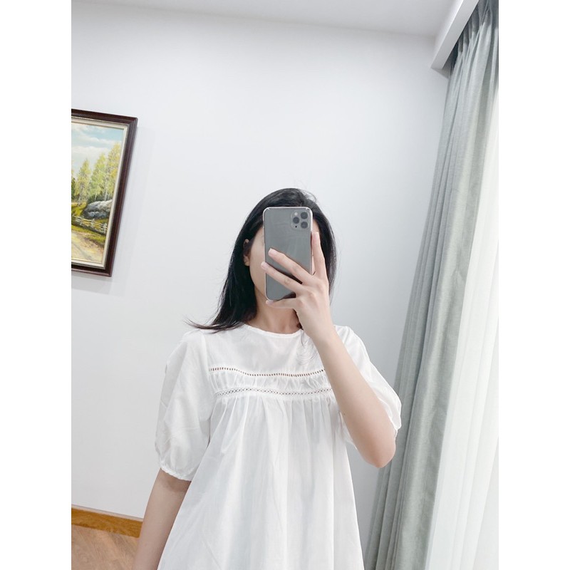 Áo babydoll tay bồng 2 hàng ren nhiều màu 0205