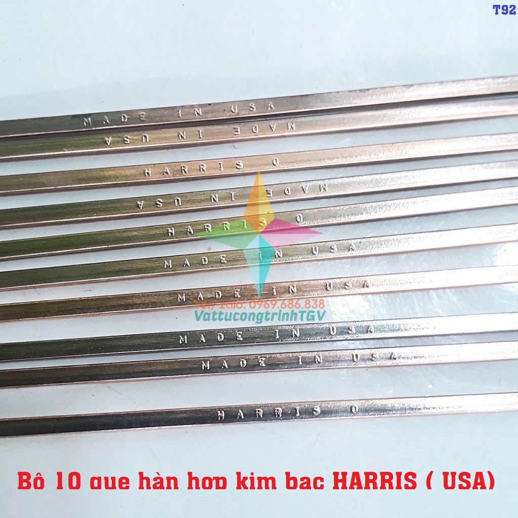 Set 10 que hàn hợp kim bạc HARRIS - USA (150g)