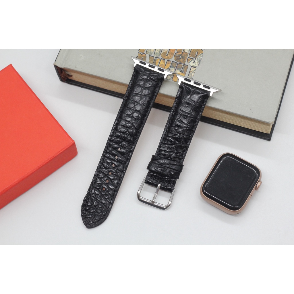 [Vân Bông] Dây Đeo Thay Thế  Apple Watch, Dây Đồng Hồ  Apple Watch Da Cá Sấu Phù Hợp Với Các Dòng Series 2,3,4,5,6,7,SE