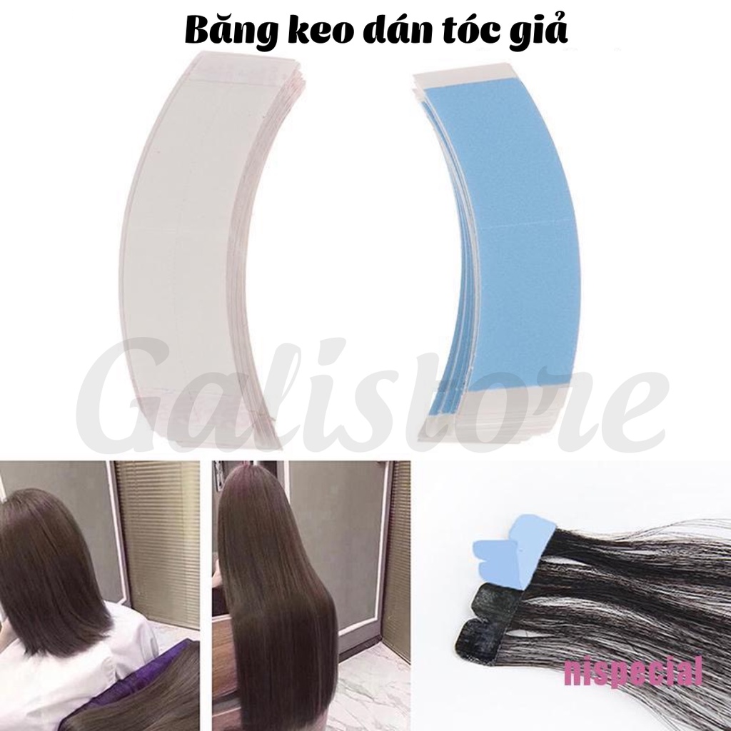 Băng Keo Dán Tóc Giả Nối Dài Màu Xanh Dương Chống Thấm Nước - Galistore