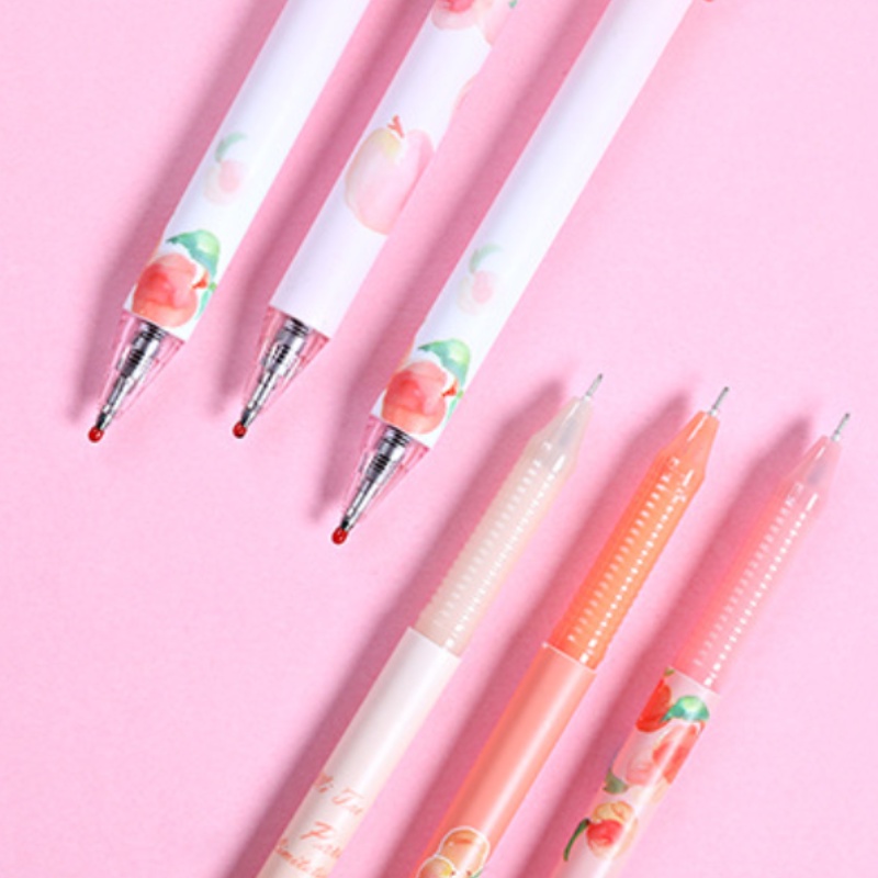 Office stationery peach paradise press quick drying gel pen student test  writing signature pen