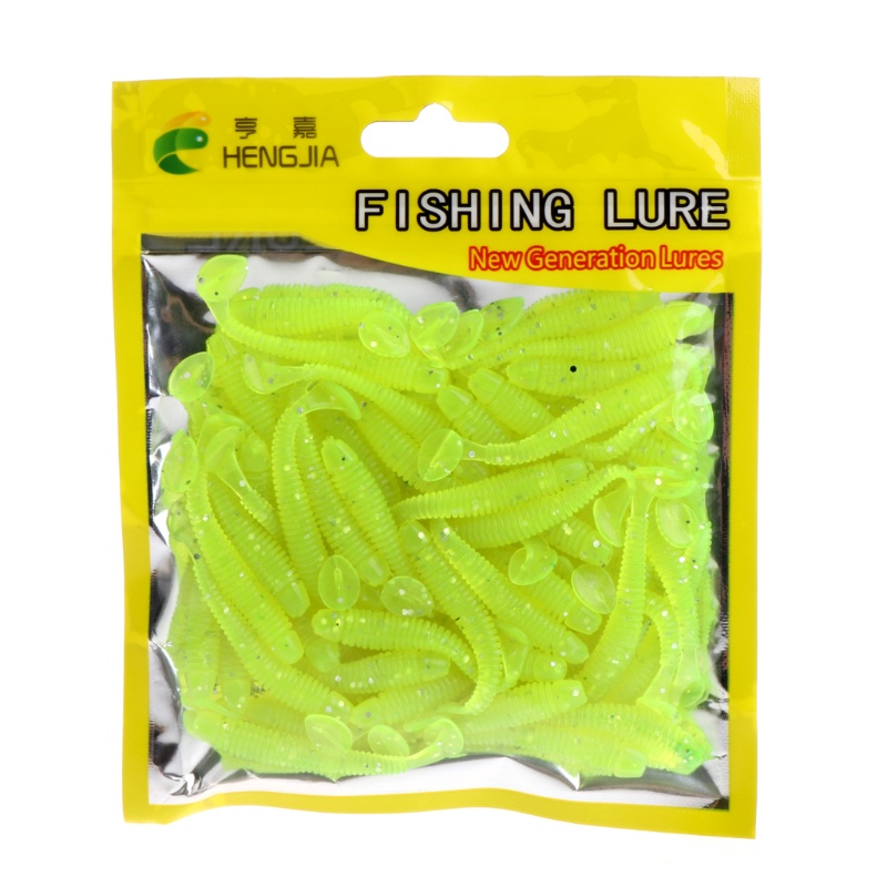 50 Mồi Giun Giả Câu Cá Hình Chữ T Mềm Mại Tiện Dụng