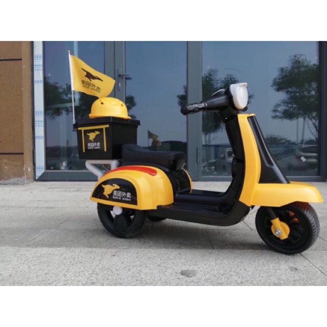 [Chuyên sỉ] Xe máy điện trẻ em kiểu dáng Vespa mẫu mới 2021