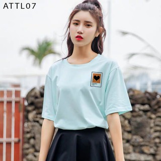 [ MẪU BÁN CHẠY ] ÁO THUN IN HÌNH TRÁI TIM SIÊU ĐÁNG YÊU CÓ NHIỀU MÀU - ATTL07