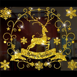 Decal Giáng Sinh Nhũ Vàng