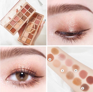 Bảng Phấn Mắt Kiss Beauty 12 Màu Mờ Và Ánh Ngọc Trai Trang Điểm Chống Thấm Nước Lâu Trôi