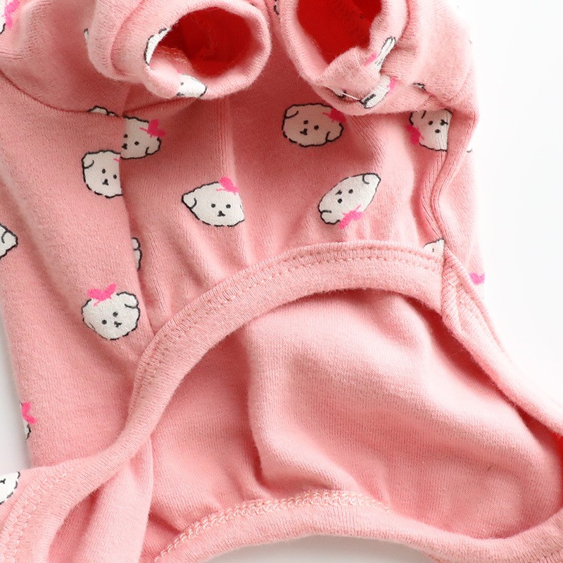 Bộ jum thun CAMQUYTSTORE in họa tiết cún bichon cho thú cưng