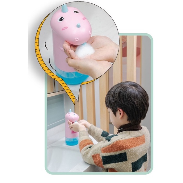 Bình Đựng Xà Bông Tạo Bọt Tự Động Hình Khủng Long