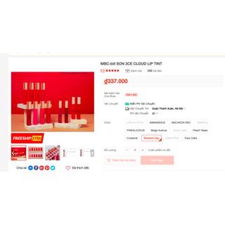 MBC M65 SON kem lì 3CE CLOUD LIP TINT