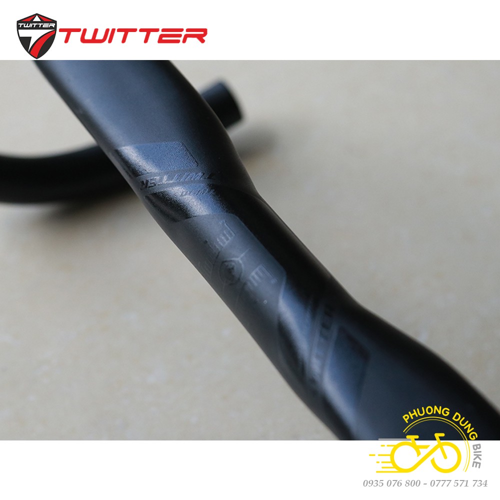 Ghi đông nhôm dẹp xe đạp road Twitter TW90 400x31.8mm