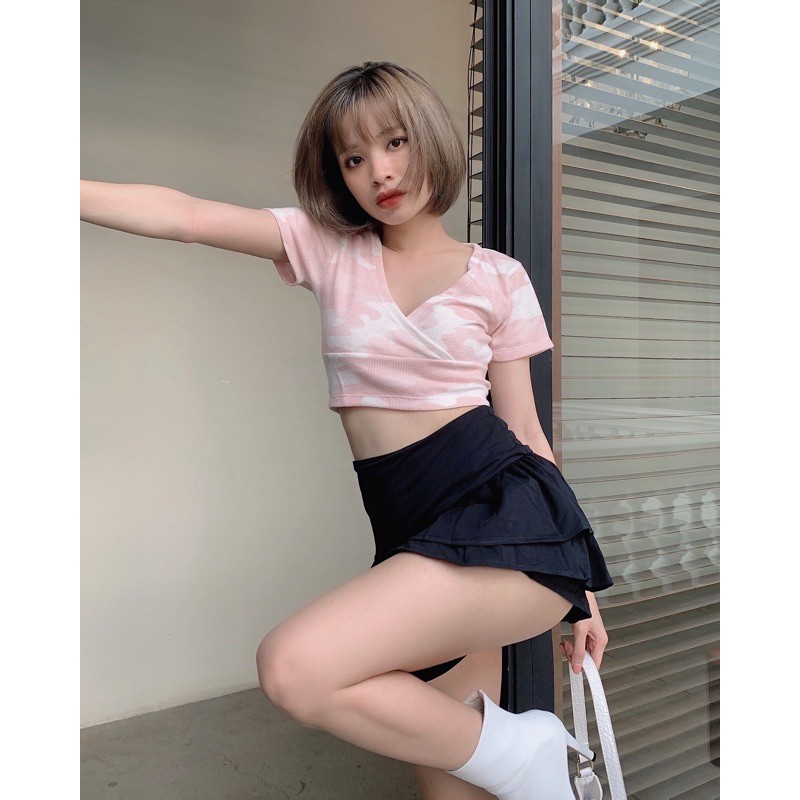 CHEERS - Áo crop chéo ngực (chesy top)