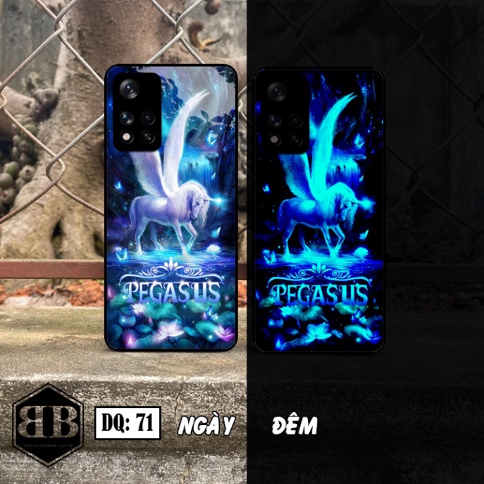 Ốp lưng kính Dạ Quang Xiaomi Redmi Note 11 5G / POCO M4 PRO phát sáng trong đêm tâm trạng buồn