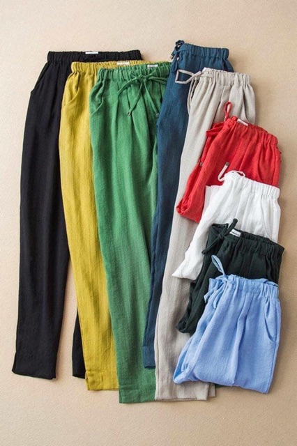 QUẦN BAGGY ĐŨI NỮ CẠP CHUN CHẤT ĐŨI XƯỚC ĐẸP SIÊU NHẸ MÁT THOẢI MÁI THỜI TRANG BANAMO FASHION 823a