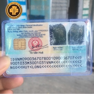 Vỏ Bọc Thẻ Căn Cước Công Dân Có Nắp Trong Suốt 2 Mặt - Hàng Việt Nam Chất Lượng Cao