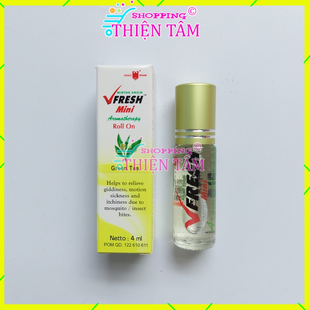 Dầu Lăn V-fresh 4ml Thảo Dược Mini Indonesia chính hãng
