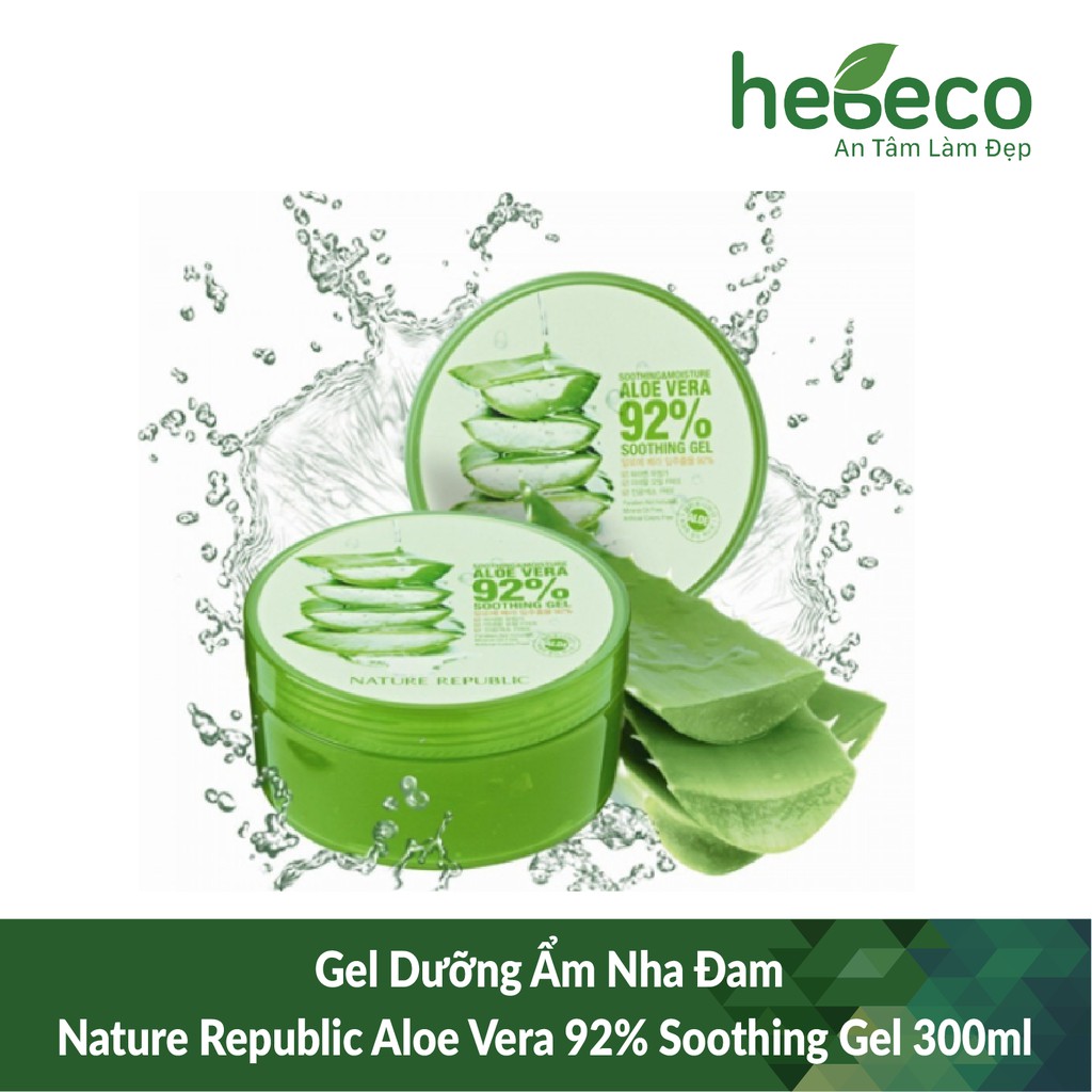 [Mã COSDAY giảm 8% đơn 150K] Gel Dưỡng Ẩm Nha Đam Nature Republic Aloe Vera 92% Soothing Gel 300ml - Hàn Quốc Chính Hãng