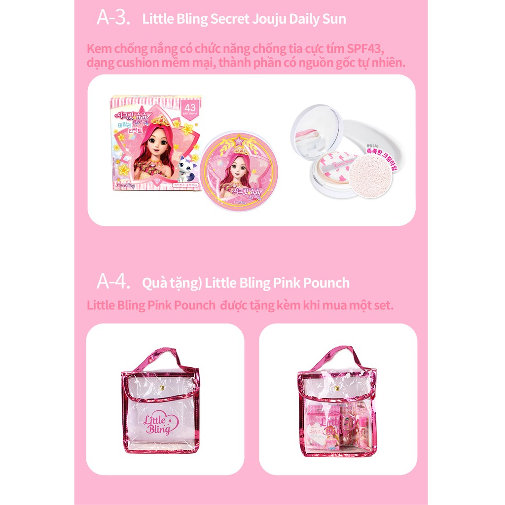 Set trang điểm cho bé Little Bling Secret Jouju Pink Pounch | BigBuy360 - bigbuy360.vn