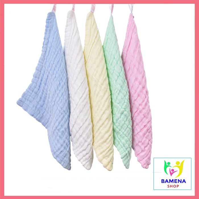 Khăn sữa xô 6 lớp rửa mặt loại dày siêu mềm thấm hút tốt dành cho bé KH06